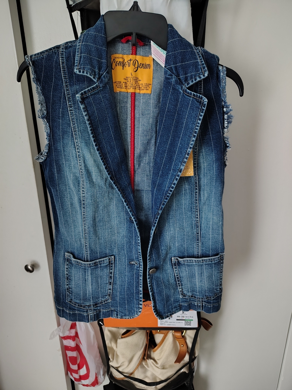 Comfort Denim Women's Blue Sleeveless Denim Vest
